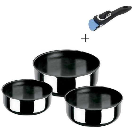 INOXIBAR 15444 Porthos Set de 3 casseroles - 16, 18, 20 cm - Antiadhésif