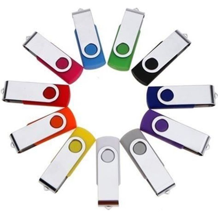 Clé USB 128Go - métal réglable vert