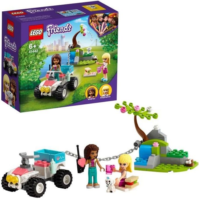 LEGO® 41442 Friends Le Buggy de Sauvetage de la Clinique Vétérinaire Jouet Minidolls Stéphanie et Andréa pour Enfant de 6 Ans et +_x