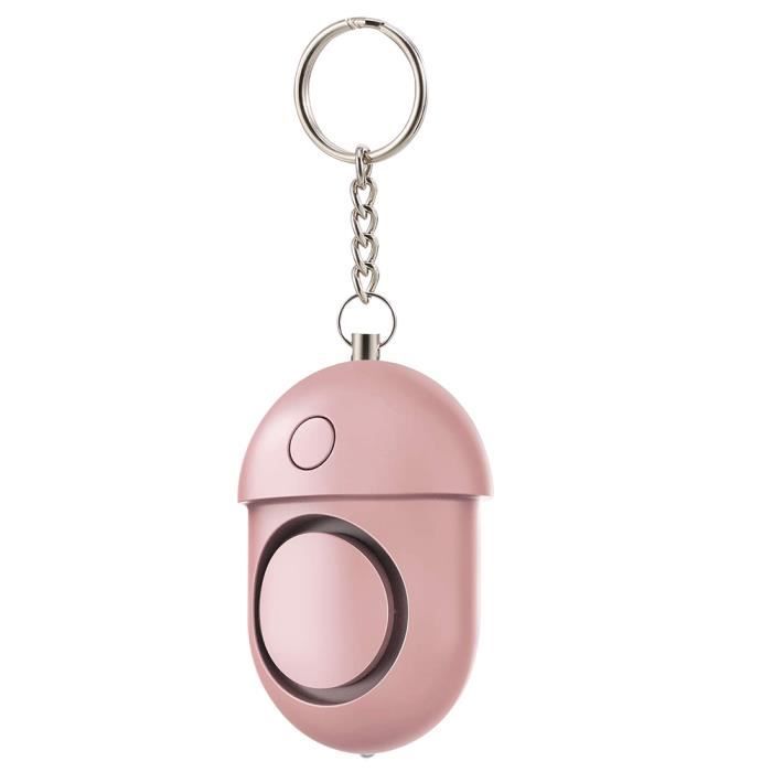 Alarme personnelle 125-130dB alarme sonore de sécurité auto-défense d'urgence porte-clés LED lampe de poche pour femmes fille-50