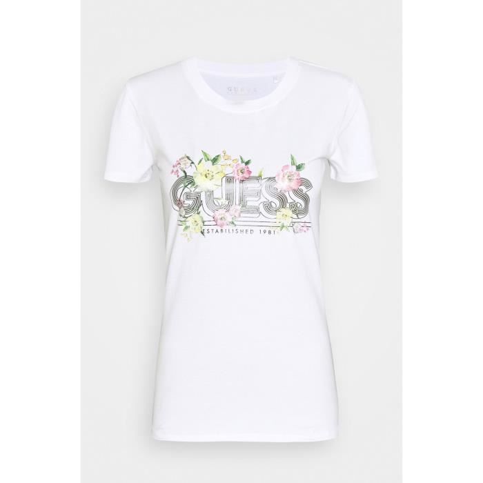 Tee shirt femme Guess W0bi78 - J1300 Twht Blanc