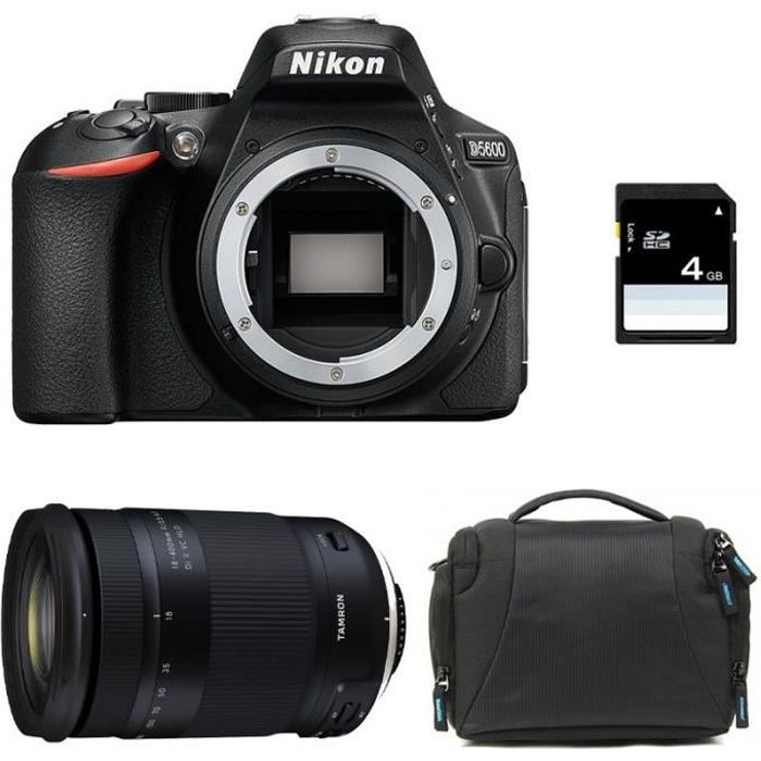 NIKON D5600 + TAMRON 18-400 f/3.5-6.3 Di II VC HLD GARANTI 3 ans + Sac + Carte SD 4Go
