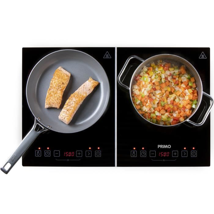 PRIMO IKP3-WS Plaque à Induction Double - 2 Zones - 3500W - Noir