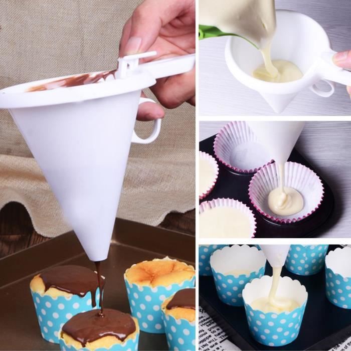 Entonnoir réglable de crème de pâtisserie de pâte de chocolat pour la cuisson des outils de cuisine de décor de gâteau