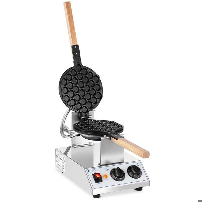 Gaufrier Bubble Professionnel Appareil À Gaufres Électrique Royal Catering (1 415 W, 50 - 250 °C, Inox, Minuterie : 0 - 5 min)
