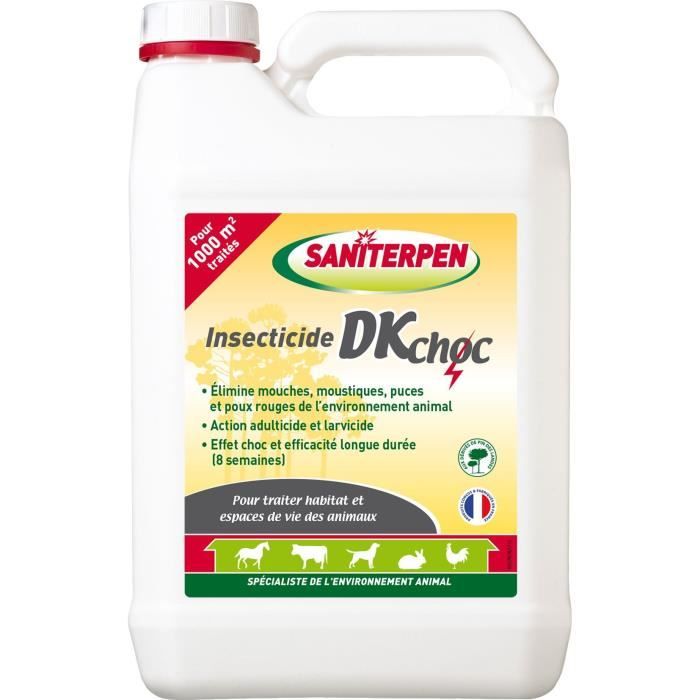 SANITERPEN Insecticide concentré DK - Pour le traitement des logements et matériels de transport des animaux domestiques - 5 L
