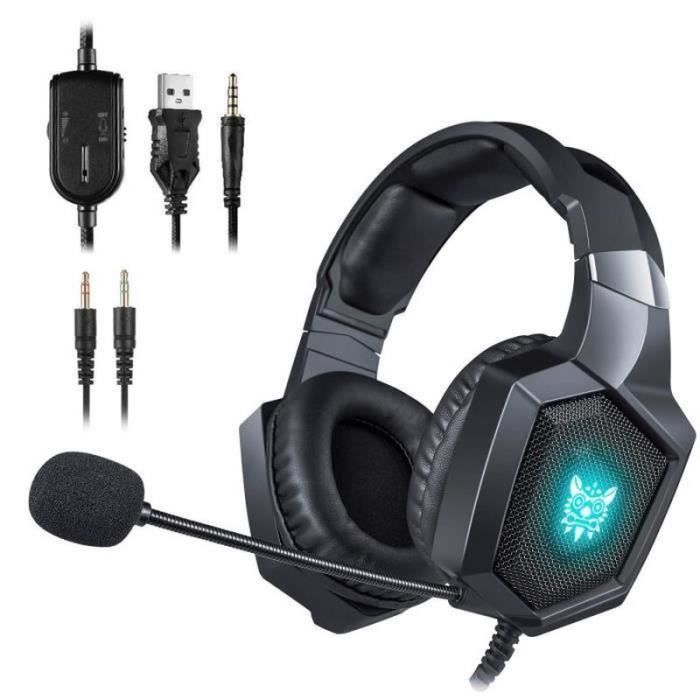 GW31105-Casque Gaming Switch PS4 Xbox one Casque Gamer avec Micro anti bruit Led-K
