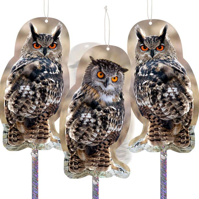 Repulsif Pigeons Naturel Effaroucheur Oiseaux 4 Pièces | Hibou Anti-Pigeons Pour Balcon/Jardin - Méthode Physique Sans Cruauté Effaroucheur Anti Pigeon Balcon