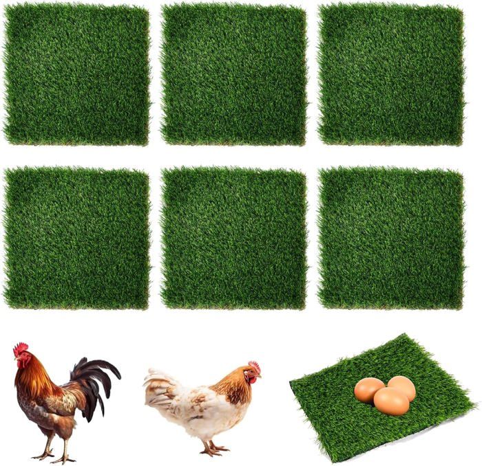 Lot de 6 tapis de nidification pour poulailler, lavables et réutilisables, accessoires pour poulailler, 30 x 30 cm