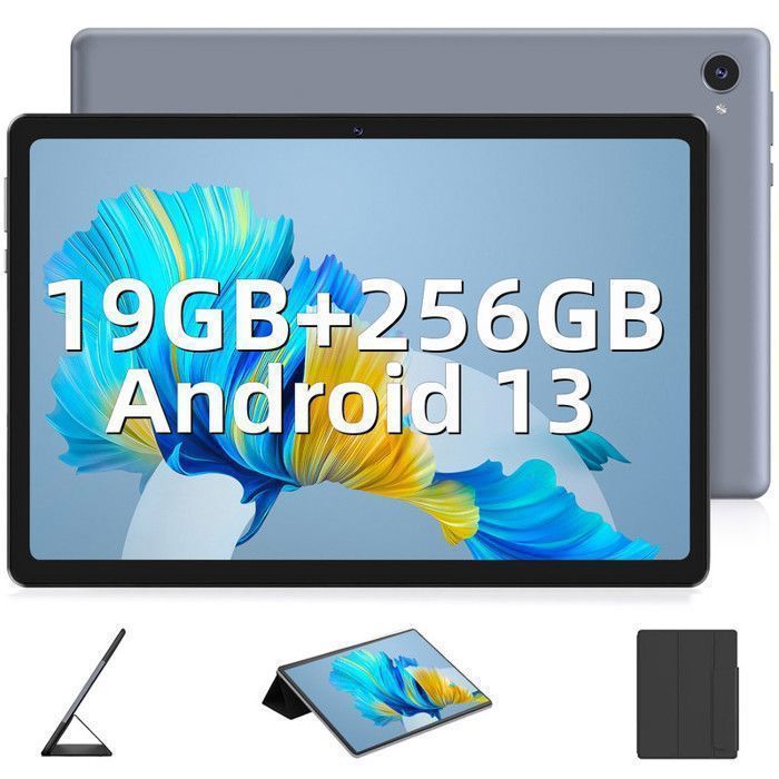 Tablette 10 Pouces Tablette Android 13 GMS – 19 Go RAM 256 Go ROM TF 1TB 5G WiFi Dual Caméra IPS 6000mAh BT 5.0 Type-C