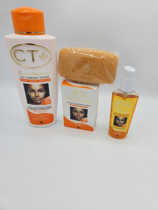 Lait Corporel CT+ Clarifiant Intense - Lot De 3 X 500ml - Éclaircissant, Hydratant, Anti-imperfections