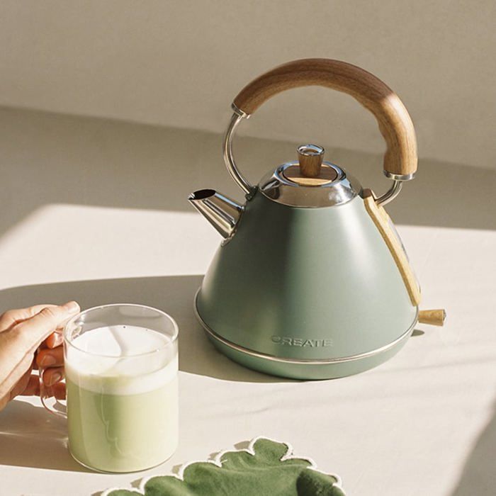 Bouilloire rétro - Create - 1L - Acier inoxydable - Système anti-calcaire