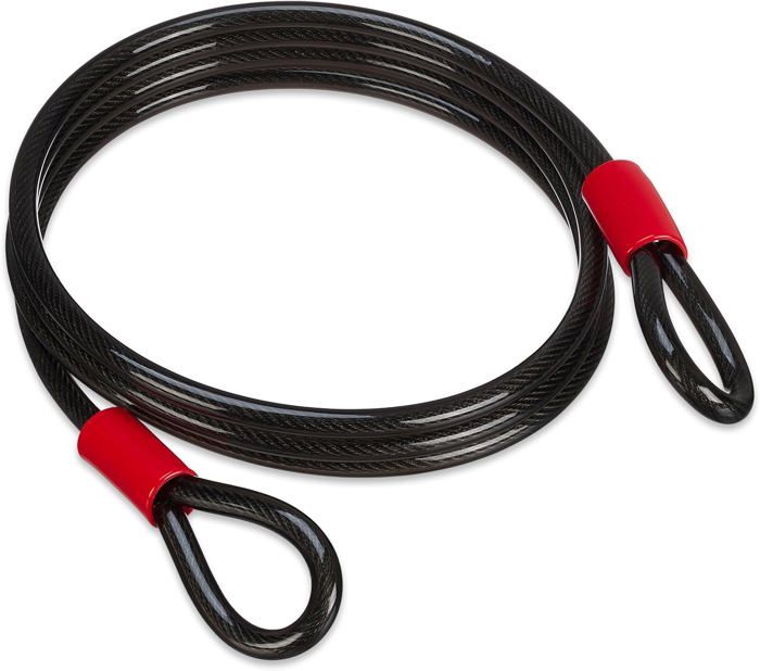 Câble Antivol, 3 Mètres, En Acier, à Boucles, 12 Mm, Pour Vélo, Moto