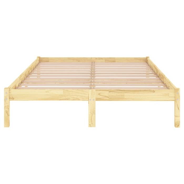 Cadre de lit 160x200 cm - 2 personnes - LEMON - sans matelas - bois massif 957