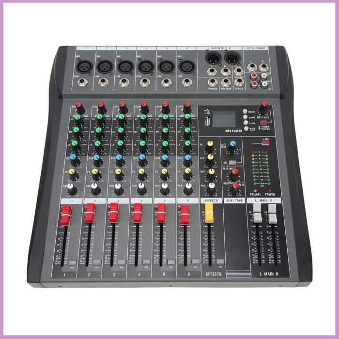 Interface Audio & Mixeur USB 2 Canaux - Plug & Play Pour Streaming, Enregistrement, Jeux | Effets Voix, Réverbération