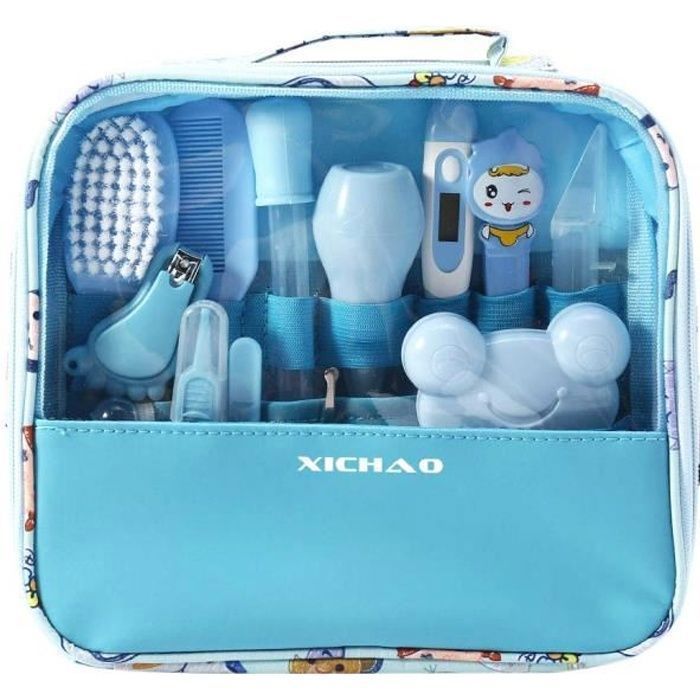 Sac à Langer / Trousse De Soin Bébé 2 En 1 KEWUF - Pochette Pratique Avec Compartiment Lingettes, 37x22cm