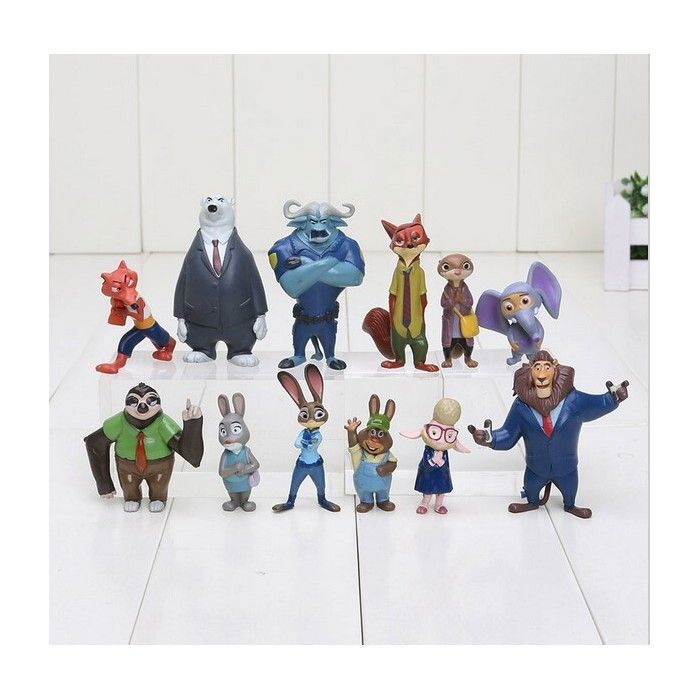 Zootopie Coffret 12 Figurines Animaux Collection Complète Enfants & Fans de Dessins Animés