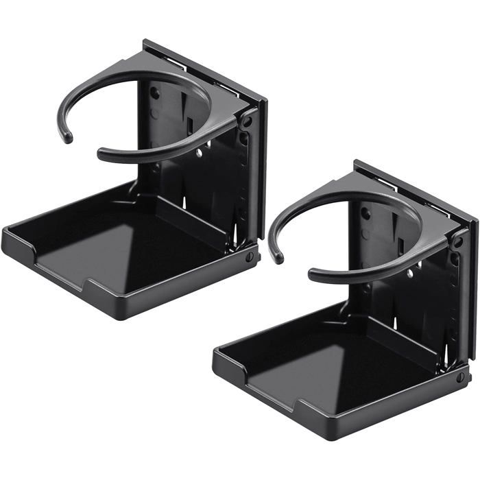 4 pièces porte-bouteilles pliable pour voiture camion bateau van - 98 mm noir