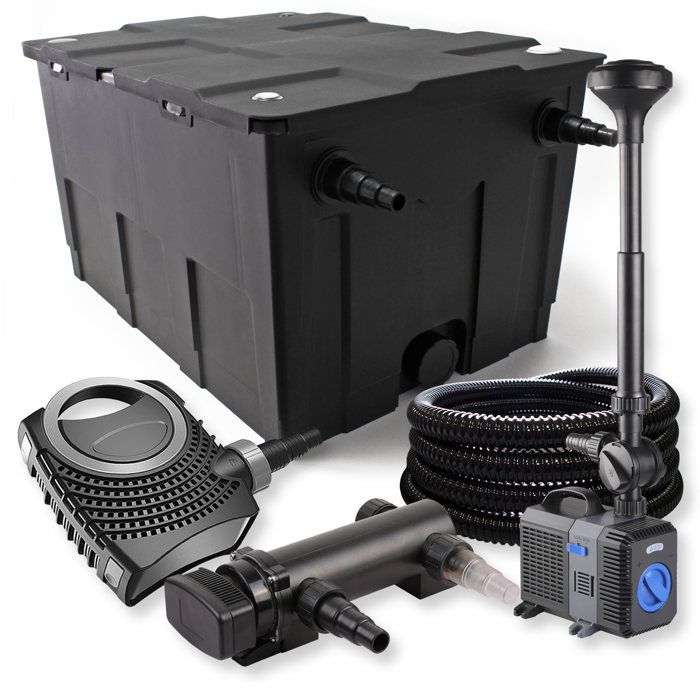 SunSun Kit complet: CBF-550 Filtre de bassin jusquà 60000 L NEO7000 pompe de filtration 7000l/h 50W CUV-318 lampe uv 18W 25m Tuy SunSun Kit complet: CBF-550 Filtre de bassin jusquà 60000 L NEO7000 pompe de filtration 7000l/h 50W CUV-318 lampe uv 18W 25m Tuy