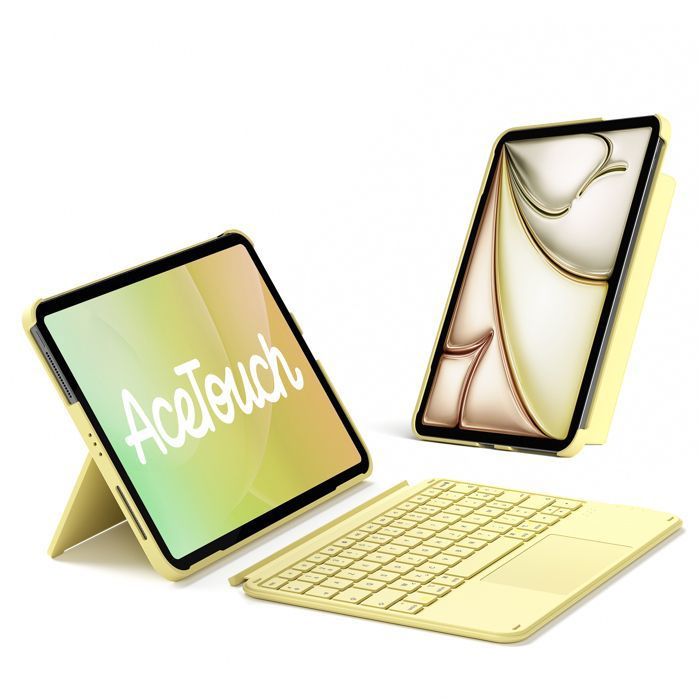 Inateck Ultraléger Clavier iPad Bluetooth pour A16 iPad 11/10 eme Gen iPad Air M4/M3/M2 11 Pouces avec Pavé Tactile AZERTY
