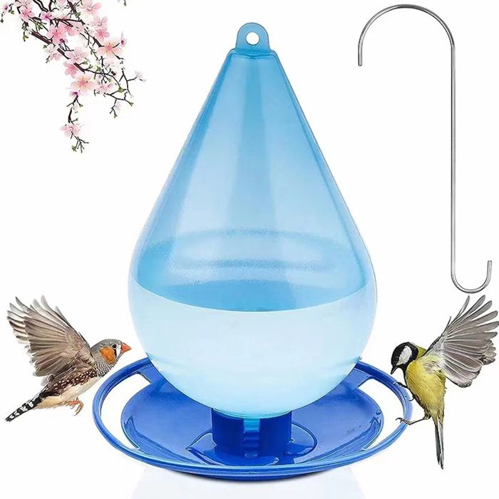 Distributeur deau pour oiseaux abreuvoir suspendu pour oiseaux sauvages avec crochet pour une utilisation en extérieur .