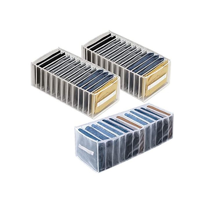 3 Pcs Boîte de Rangement pour Je Organisateur de Tiroir Vetements en Nylon Boîtes de Rangement Pliables av ORGANISATEUR DE TIROIR