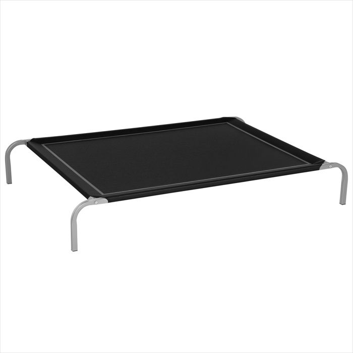 Lit surélevé XXL pour chien et chat 130x90 cm structure métal anticorrosion et - Noir Textilène 130 x 90 x 20 cm Ref 2EUN8P
