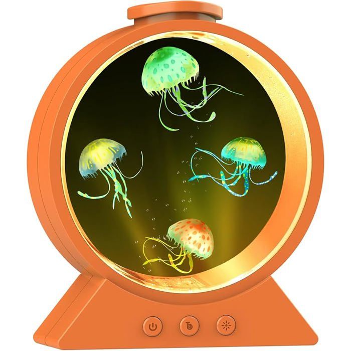 Lampe méduse pour anxiété du sommeil apaisante veilleuse avec minuterie Sensoriel silencieux 7 modes de couleur douce décoration