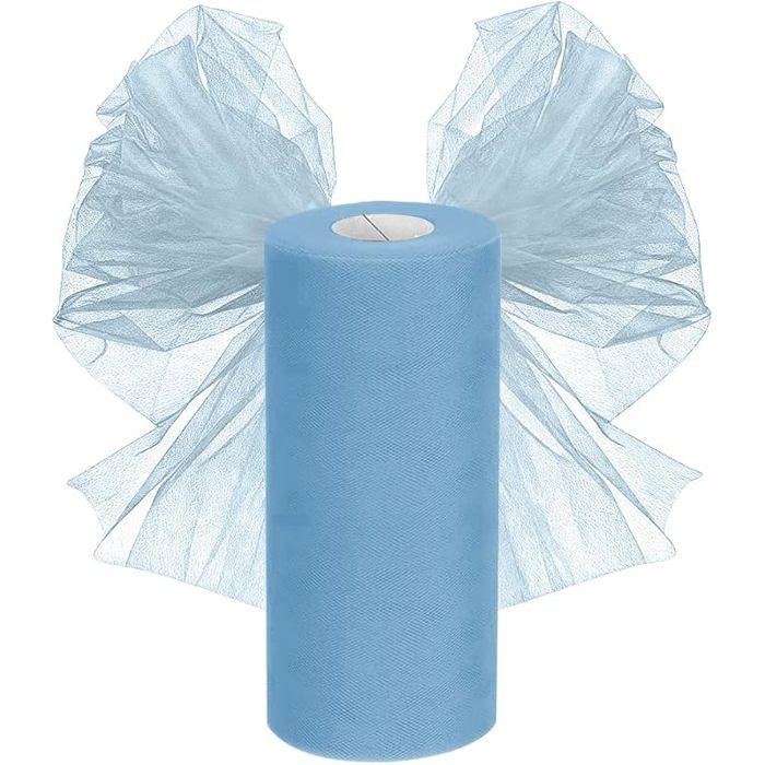 Rouleau de tulle 30 cm x 92 5 m Pour décoration de mariage Vendu au mètre Pour bricoge artisanat arcs Bleu Cir