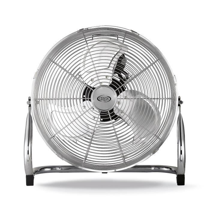 Ventilateur - ARGO - SPEEDY - Aluminium - 3 vitesses - Argent Chromé - 40 cm - Argo