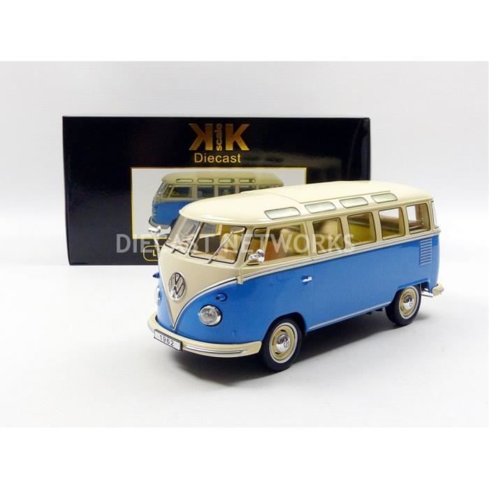 Voiture Miniature de Collection KK SCALE MODELS 1 18 VOLKSWAGEN Combi T1 Samba Bus 1962 Blue White 180152BL Cdiscount Jeux Jouets