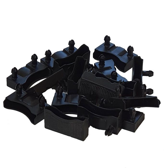 AUXBC Lot De 20 Embouts De Pieds De Meubles En Caoutchouc Noir - Forme L - 50x50 Mm - Protection Sol