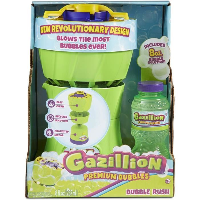 Gazillion Bubble Storm – Machine à Bulles 4500 Bulles/minute, 118 Ml De Solution Incluse – Dès 3 Ans