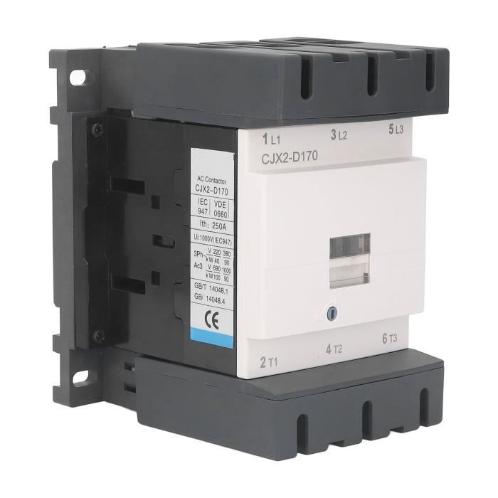 Contacteur AC CJX2-1810 380V 18A 3P - Contrôleur Moteur Électrique Triphasé Rail DIN Puissant Et Fiable