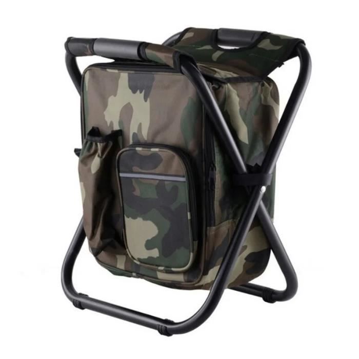 Camouflage Chaise de sac de chasse pliante en 1, Sac à dos