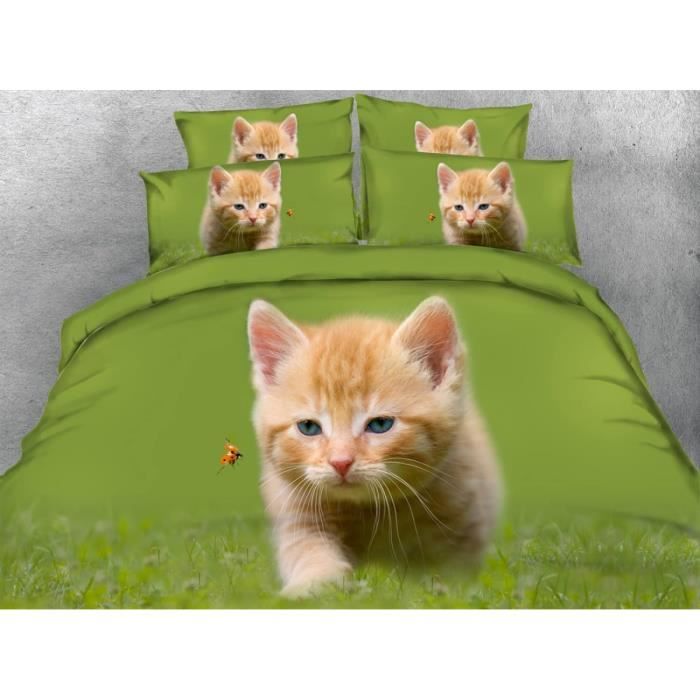 Parure De Lit 140X190 Adulte Chat Coccinelle Fibre Ultrafine 110Gsm — free download