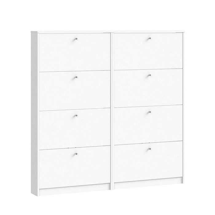 Escape Armoire à chaussures avec 8 abattants largeur 150 cm hauteur 148 cm blanc. Escape Armoire à chaussures avec 8 abattants largeur 150 cm hauteur 148 cm blanc.