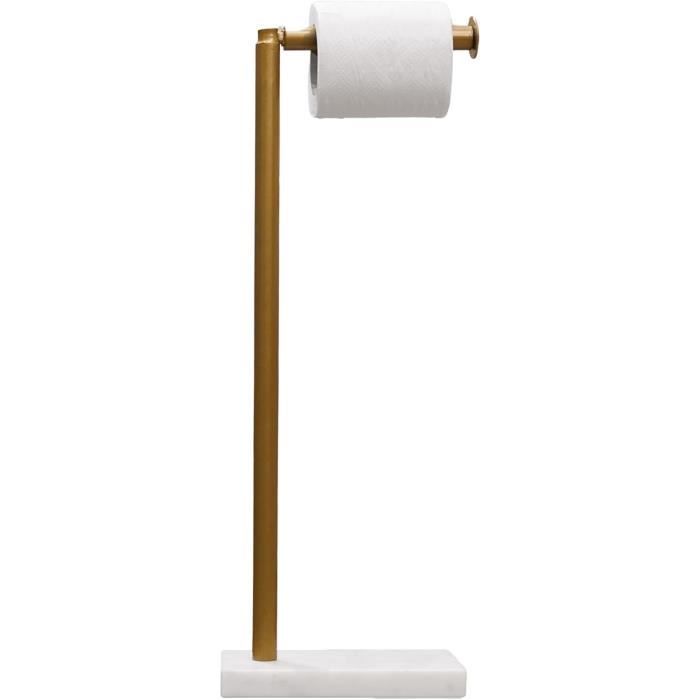 Porte-Rouleau Toilette Sur Pied Beelee - Acier Inox SUS304, Doré, Avec Étagère Téléphone