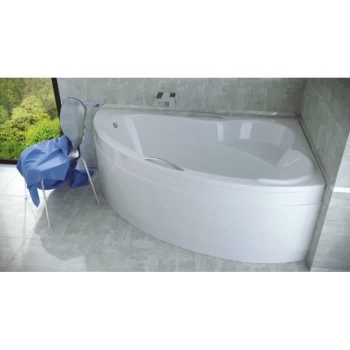 Baignoire D Angle Oriego Maxi 140x90 Cm Gauche Ou Droite Avec Tablier Orientation Droit Baignoire Cdiscount Maison