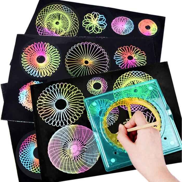 Dessin Geometrique Courbe Regle Pochoir Spirale Art Papeterie