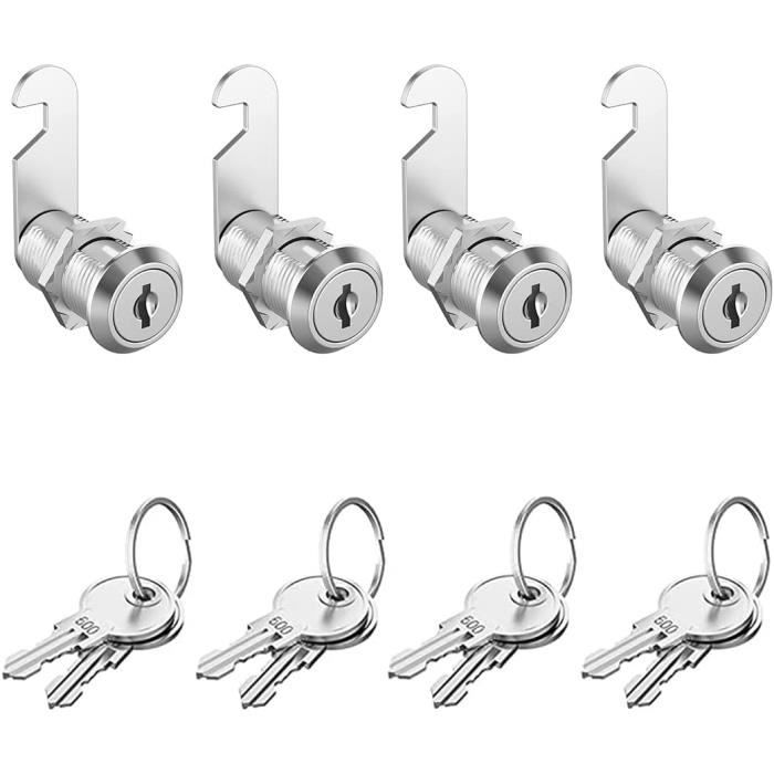 4 pièces serrure boite aux lettres,16 mm, 20 mm, 25 mm, 30 mm, multi