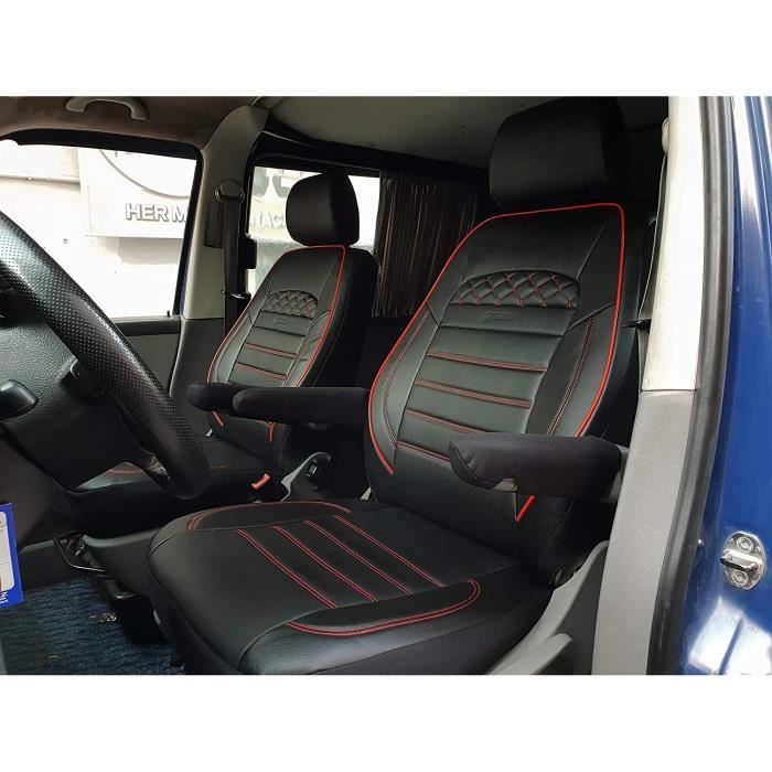 Housses de sièges avant DRIVEDRESSY spécial VW T6 & T6.1 California -  Accessoire intérieur pour van aménagé - H2R Equipements