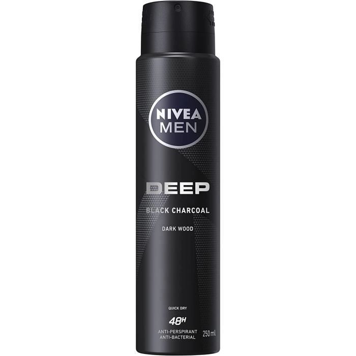 Nivea Men Déodorant Noir charbon de bois, Male Déodorant anti