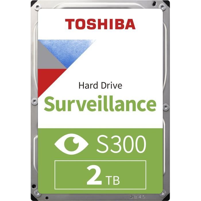 TOSHIBA BULK- S300 - Disques durs videosurveillance 2 To - 5400 tpm - 128 Mo - 24/7 - SMR