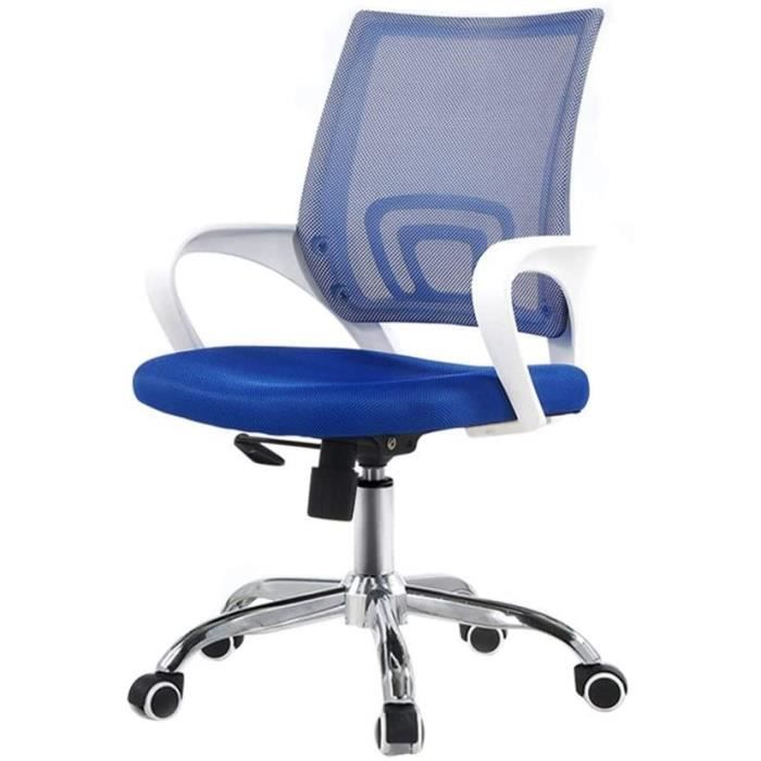 chaise de bureau pour enfant - bureau du personnel président - confortable console de jeu - tissu bleu