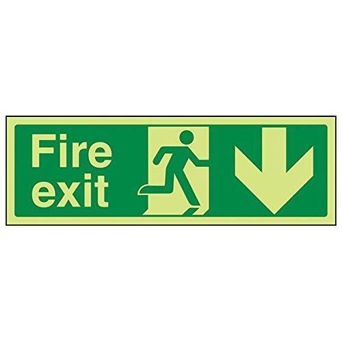 Cartello Uscita Di Emergenza VSafety – Uomo Che Corre A Sinistra – 300x150 Mm – Plastica Rigida Verde, Norma EN ISO 7010:2012