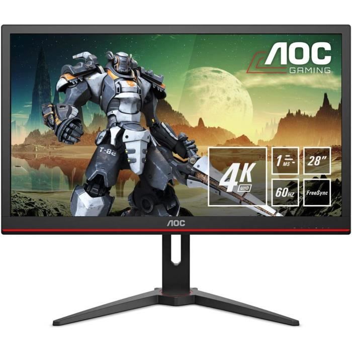Écran PC AOC G2868PQU 71,1 cm (28") 4K Ultra HD LED Noir, Rouge Temps de réponse 1ms