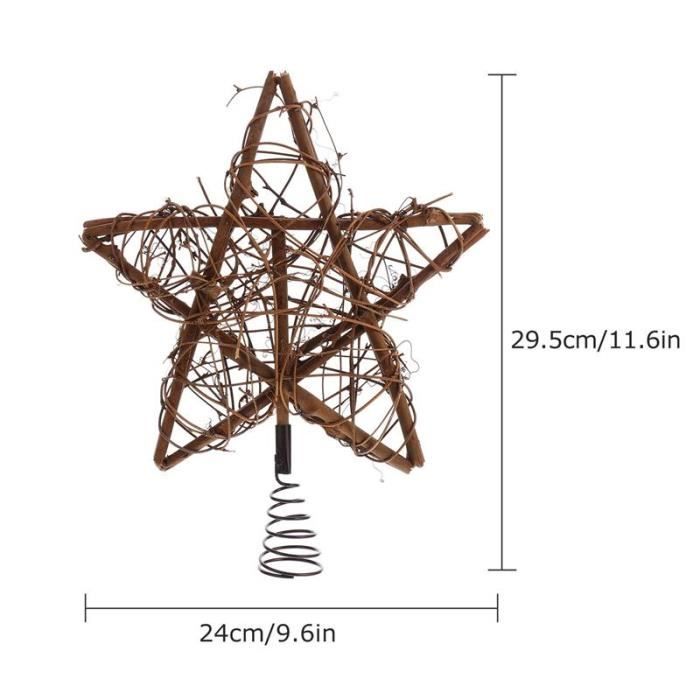 Étoile De Sapin Squelette Gothique - Décoration Halloween & Noël - 13 Cm - Pour Intérieur Et Extérieur