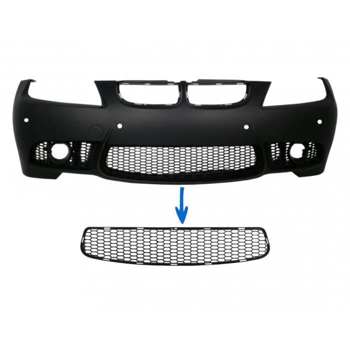 Grille Avant Double Pont Noir Brillant Pour BMW E90/E91 2005-2008 - Plastique ABS