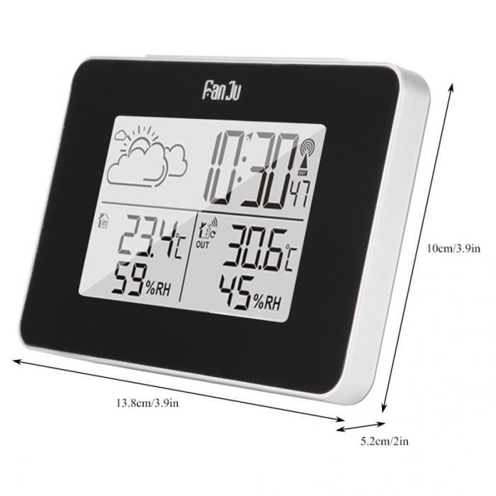 Station Météo Capteur Extérieur Station Météo FISHTEC LCD Couleur - Capteur Extérieur Sans Fil - Prévisions 3 Jours Et Alertes Gel Alerte Gel Station Météo